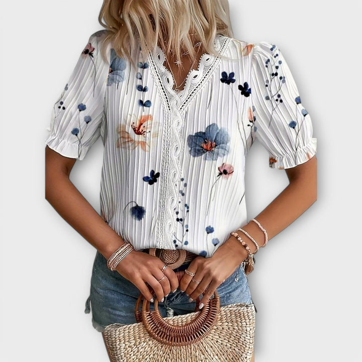 Maria Sintra™- Camisola com decote pontiagudo