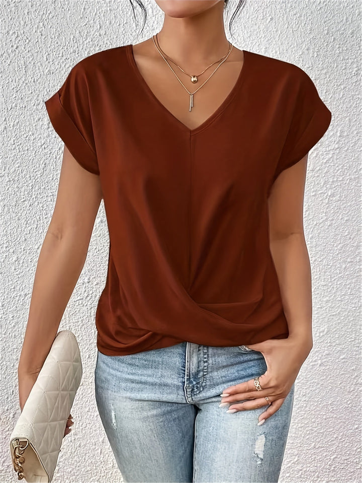 Maria Sintra™ - Camisola casual com decote em coração