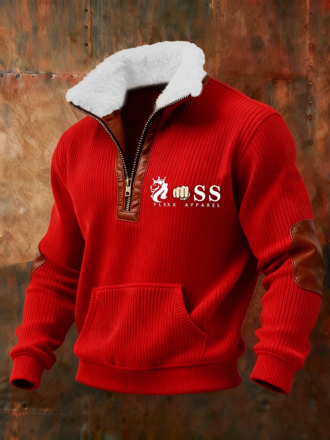 Maria Sintra™  - Camisola de Fecho com Detalhes em Couro